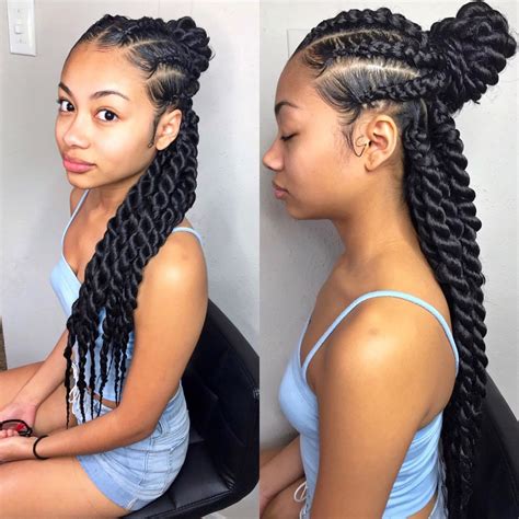 Natural Hairstyles for Black Women The Wash-N-Go. . Braided hairstyles for black girls